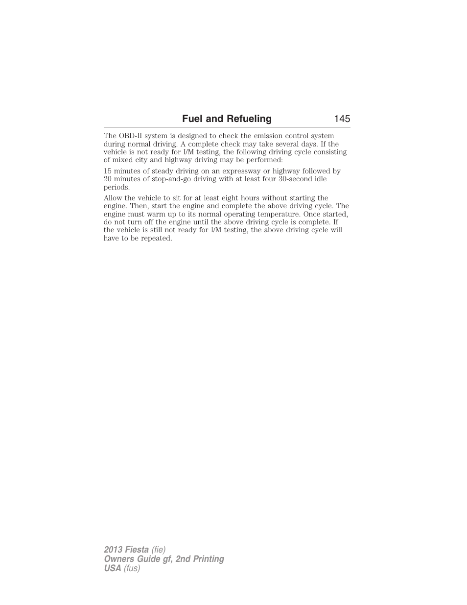 FORD 2013 Fiesta v.2 User Manual | Page 146 / 346