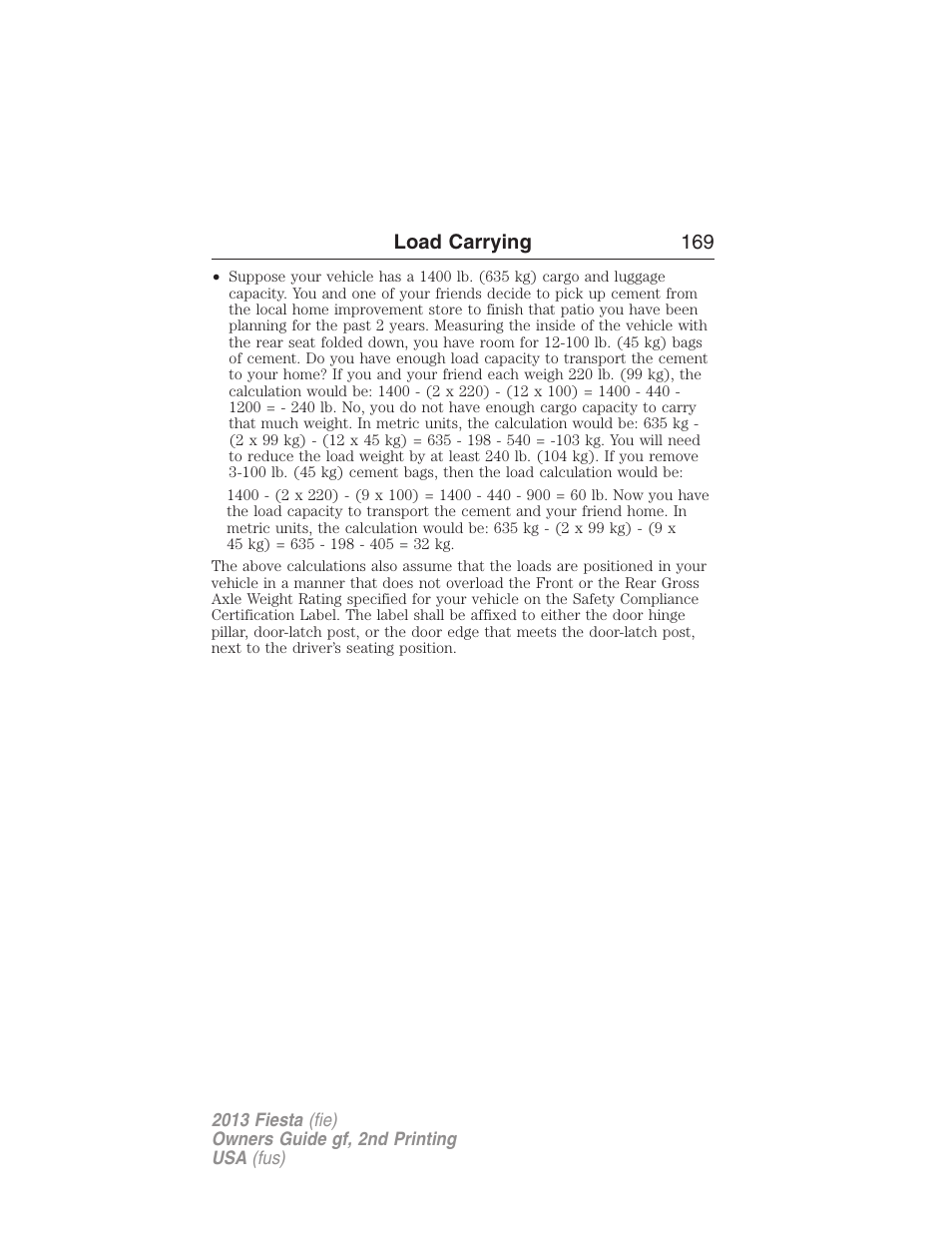 FORD 2013 Fiesta v.2 User Manual | Page 170 / 346