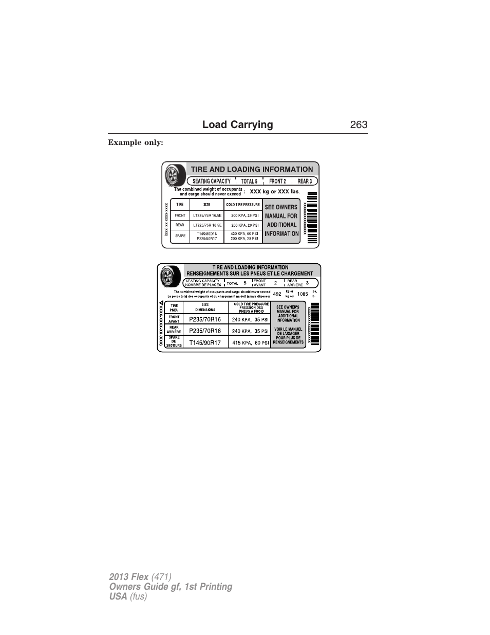 FORD 2013 Flex v.1 User Manual | Page 263 / 558