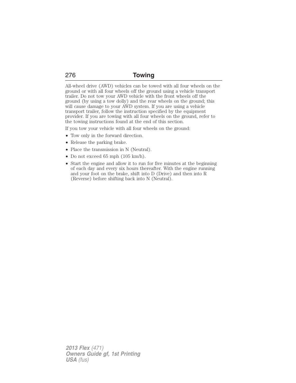 FORD 2013 Flex v.1 User Manual | Page 276 / 558