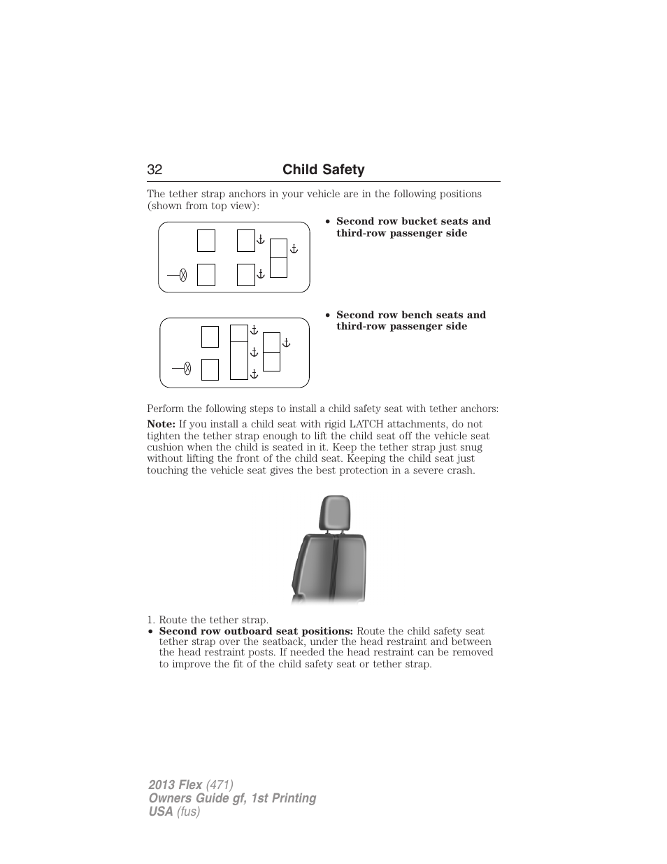 32 child safety | FORD 2013 Flex v.1 User Manual | Page 32 / 558