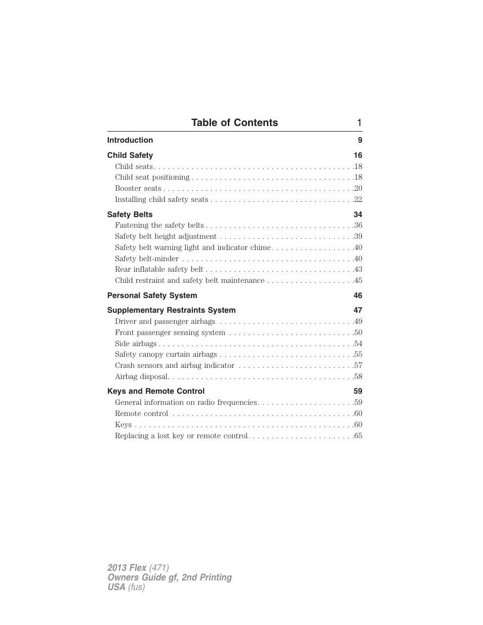 FORD 2013 Flex v.2 User Manual | 535 pages