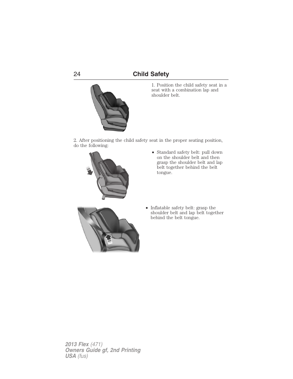 24 child safety | FORD 2013 Flex v.2 User Manual | Page 24 / 535