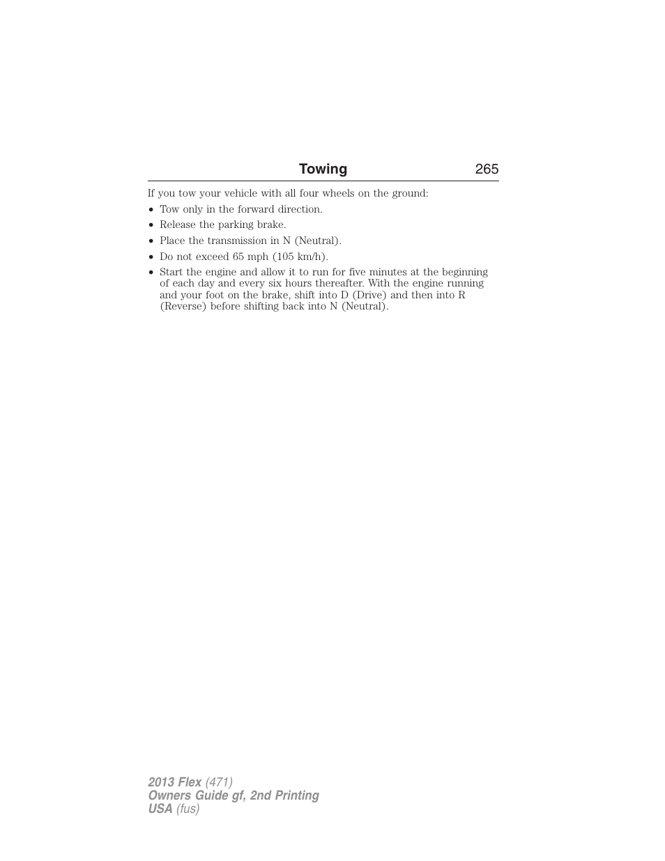 FORD 2013 Flex v.2 User Manual | Page 265 / 535