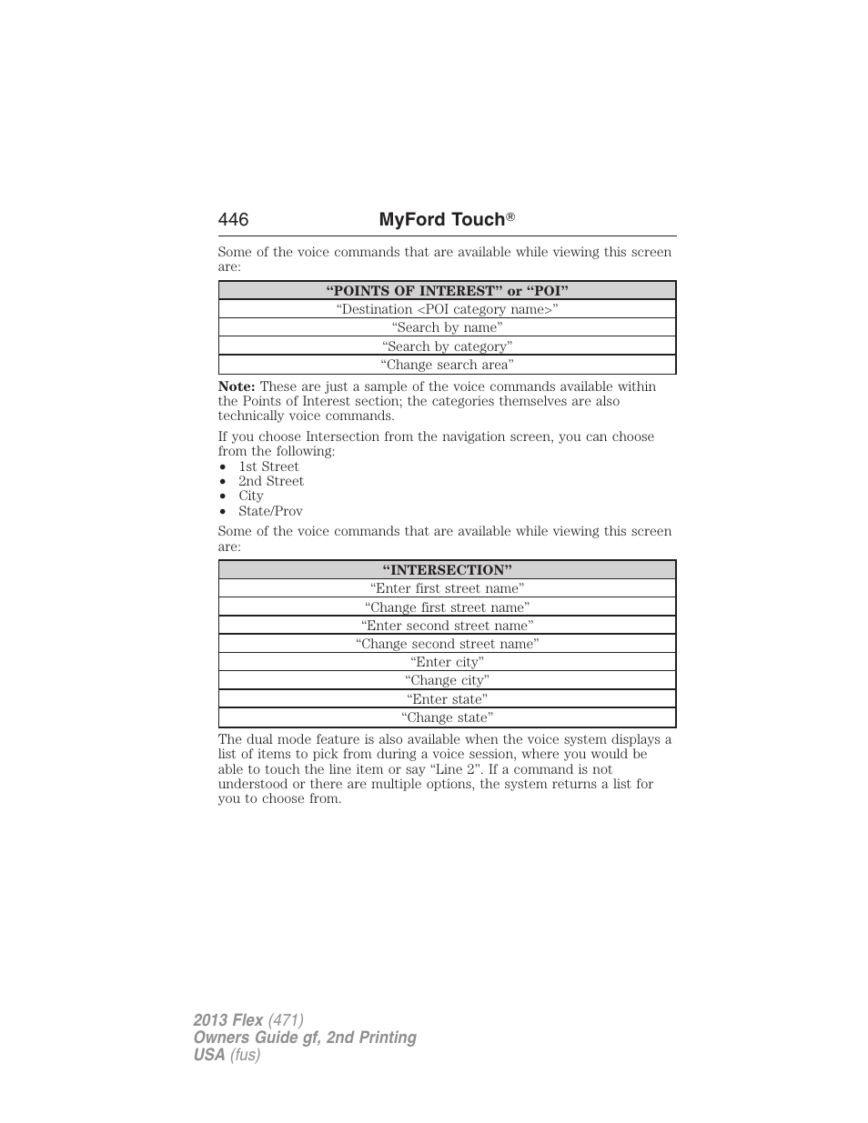 446 myford touch | FORD 2013 Flex v.2 User Manual | Page 446 / 535