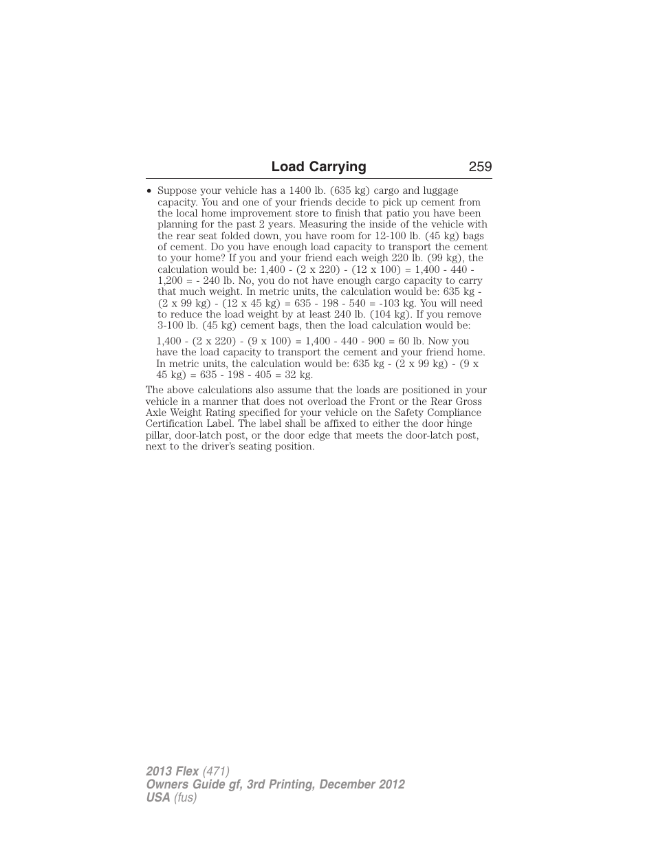 FORD 2013 Flex v.3 User Manual | Page 260 / 547