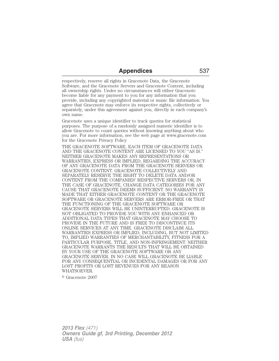 FORD 2013 Flex v.3 User Manual | Page 538 / 547