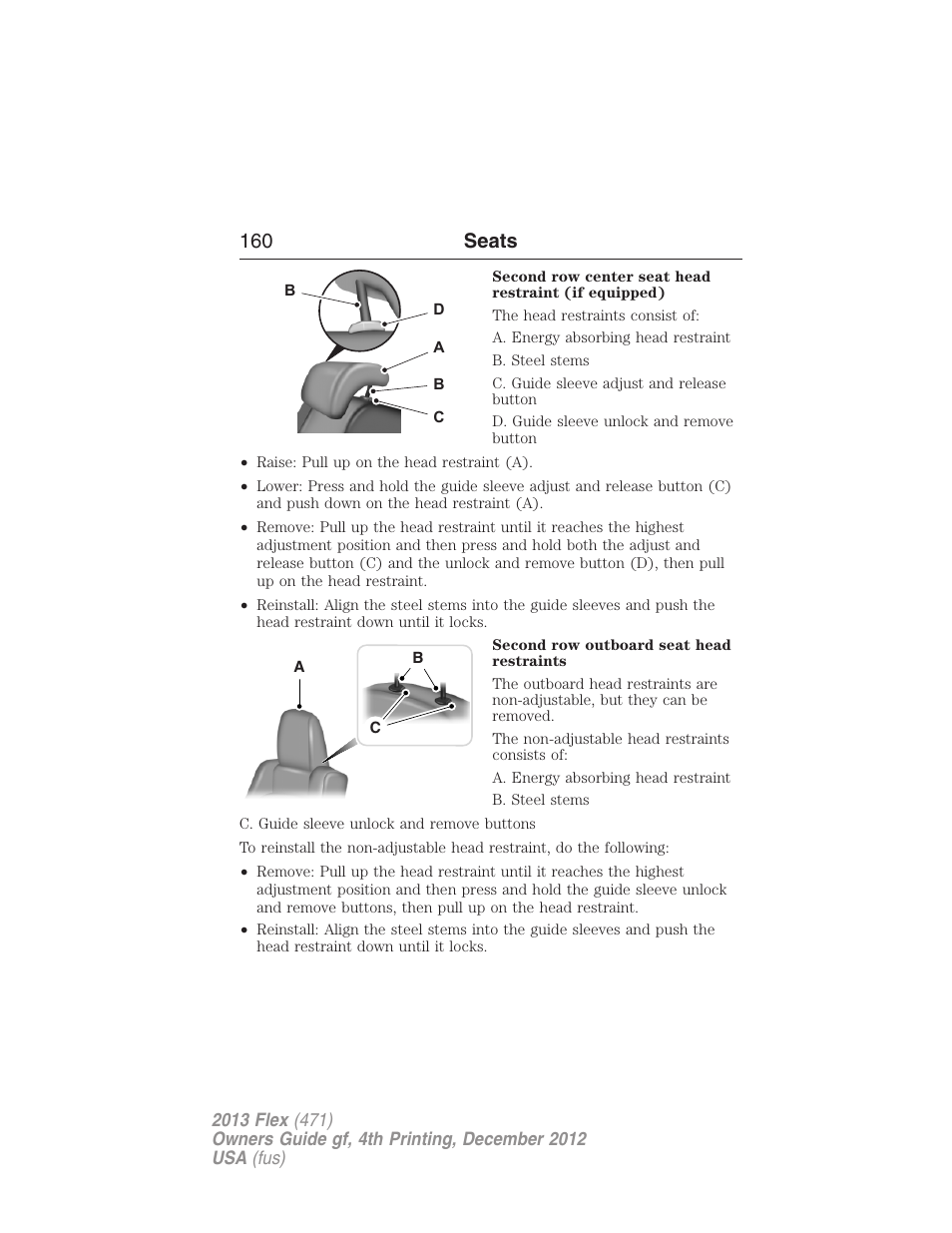 160 seats | FORD 2013 Flex v.4 User Manual | Page 161 / 555