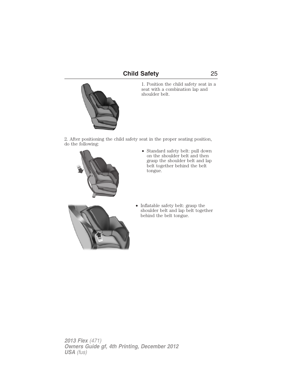 Child safety 25 | FORD 2013 Flex v.4 User Manual | Page 26 / 555