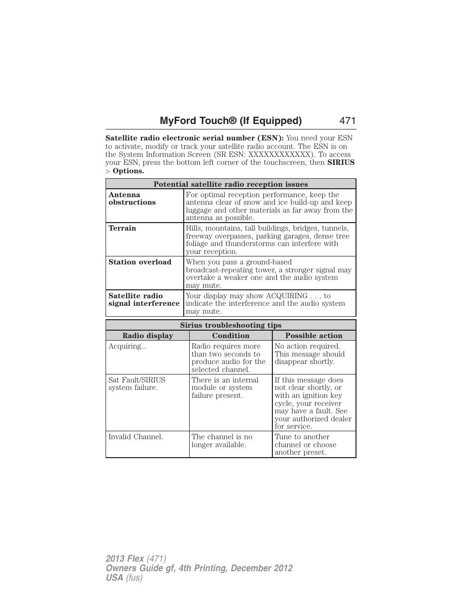 Myford touch® (if equipped) 471 | FORD 2013 Flex v.4 User Manual | Page 472 / 555