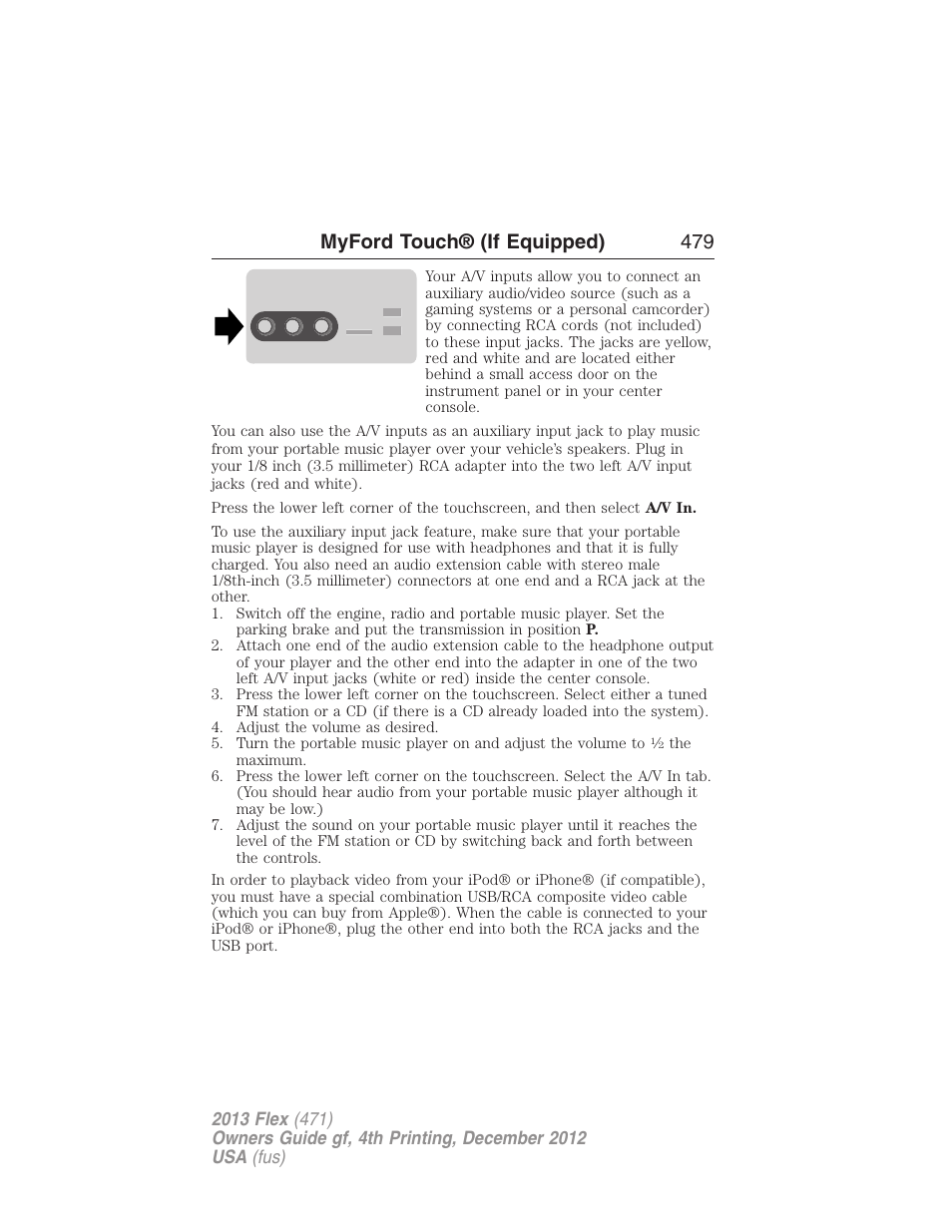 Myford touch® (if equipped) 479 | FORD 2013 Flex v.4 User Manual | Page 480 / 555