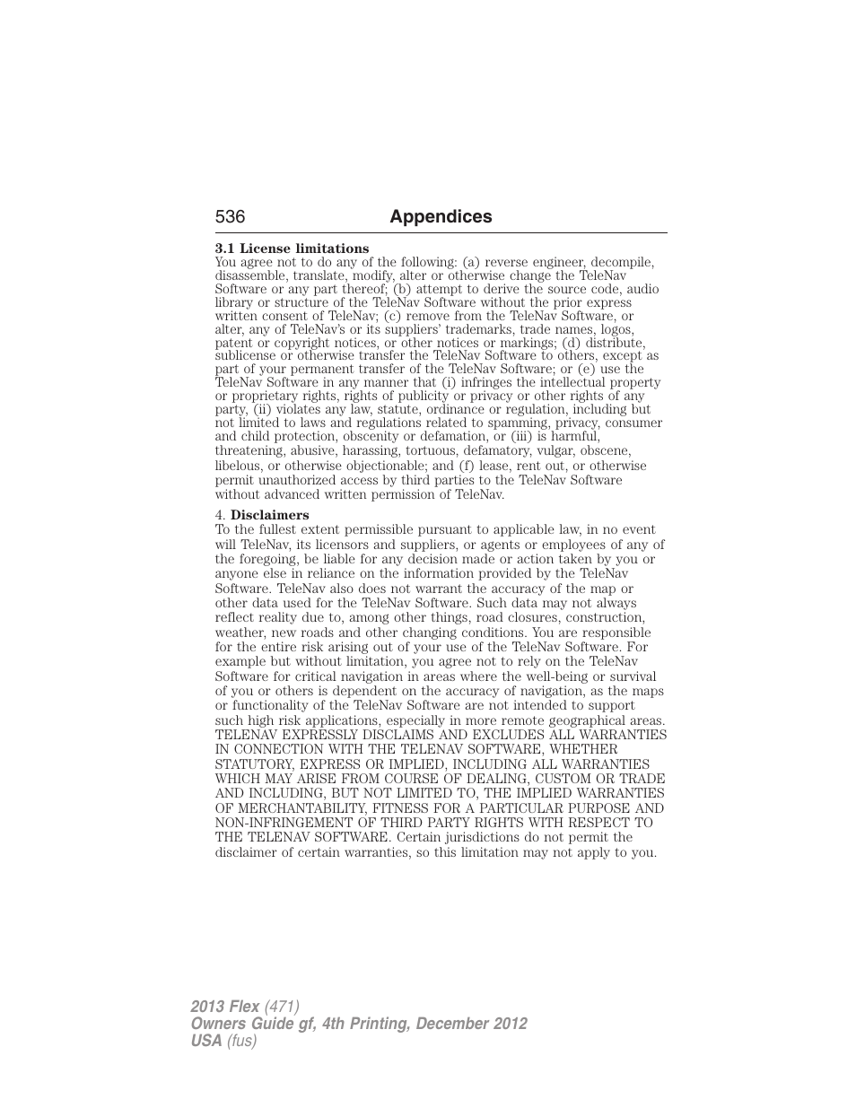 FORD 2013 Flex v.4 User Manual | Page 537 / 555
