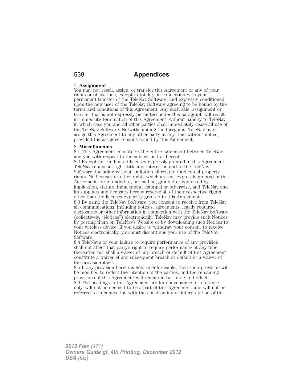 FORD 2013 Flex v.4 User Manual | Page 539 / 555