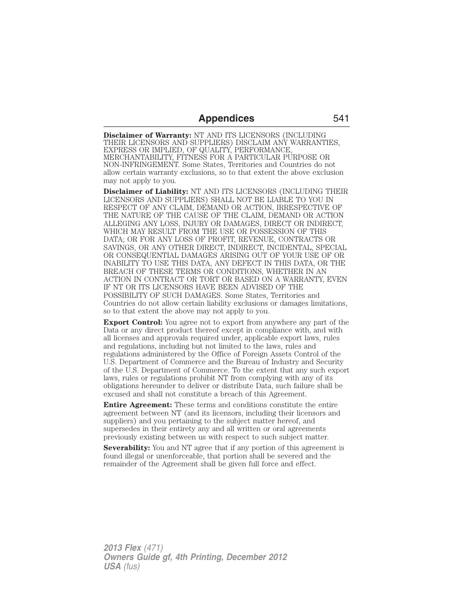 FORD 2013 Flex v.4 User Manual | Page 542 / 555