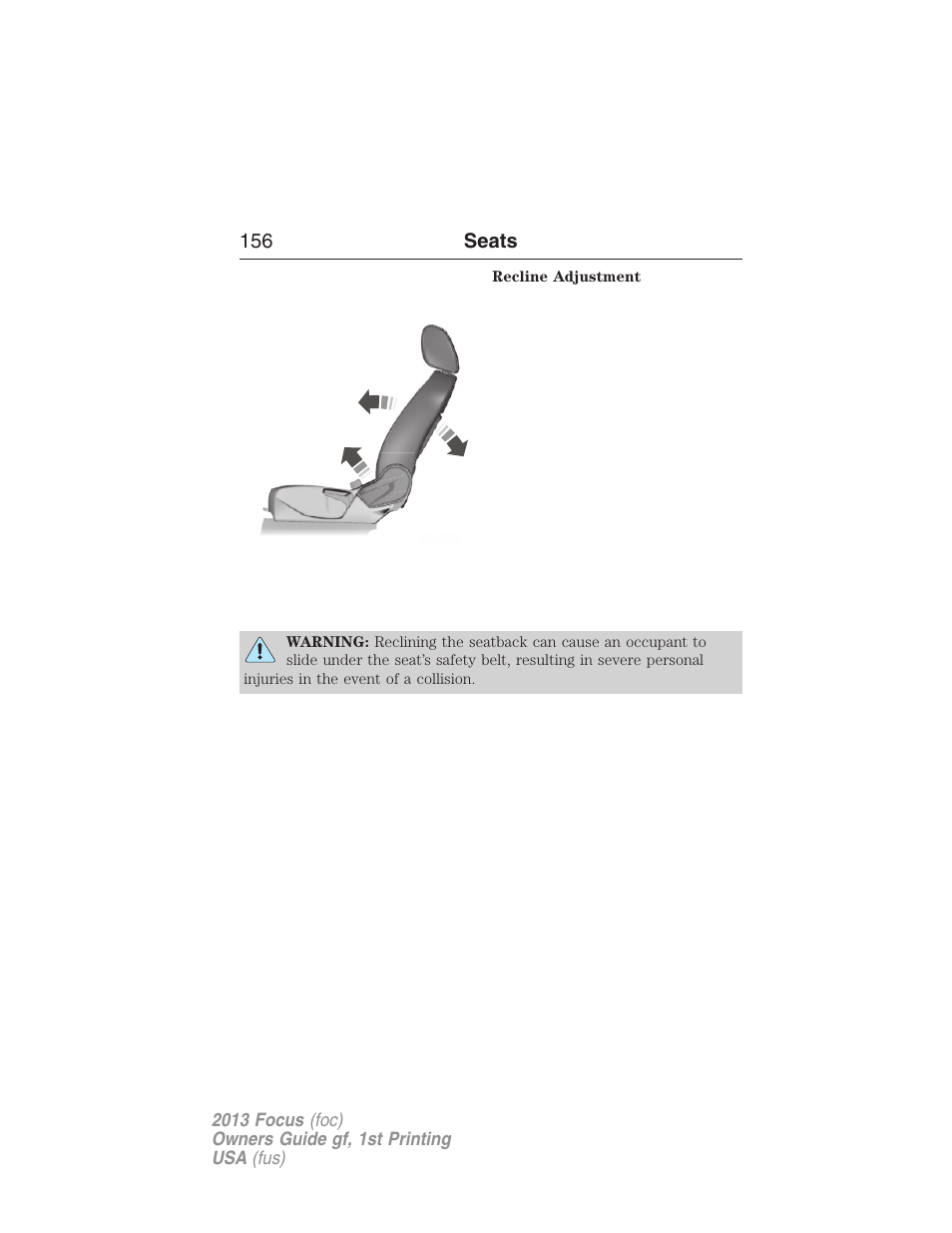 FORD 2013 Focus v.1 User Manual | Page 156 / 475