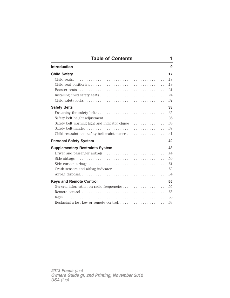 FORD 2013 Focus v.2 User Manual | Page 2 / 487