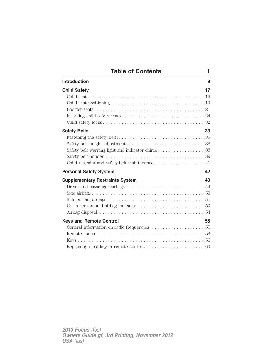 FORD 2013 Focus v.3 User Manual | Page 2 / 487