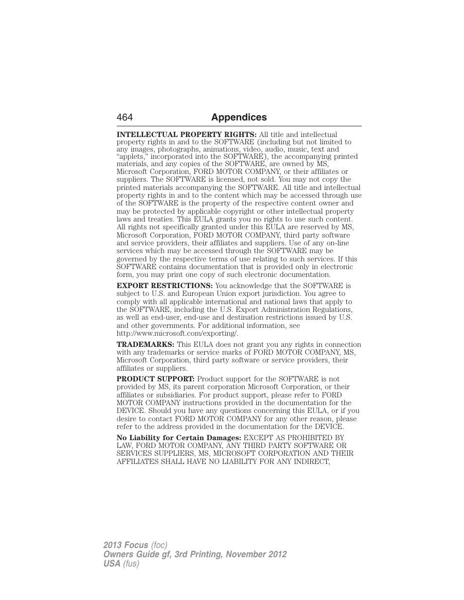 FORD 2013 Focus v.3 User Manual | Page 465 / 487