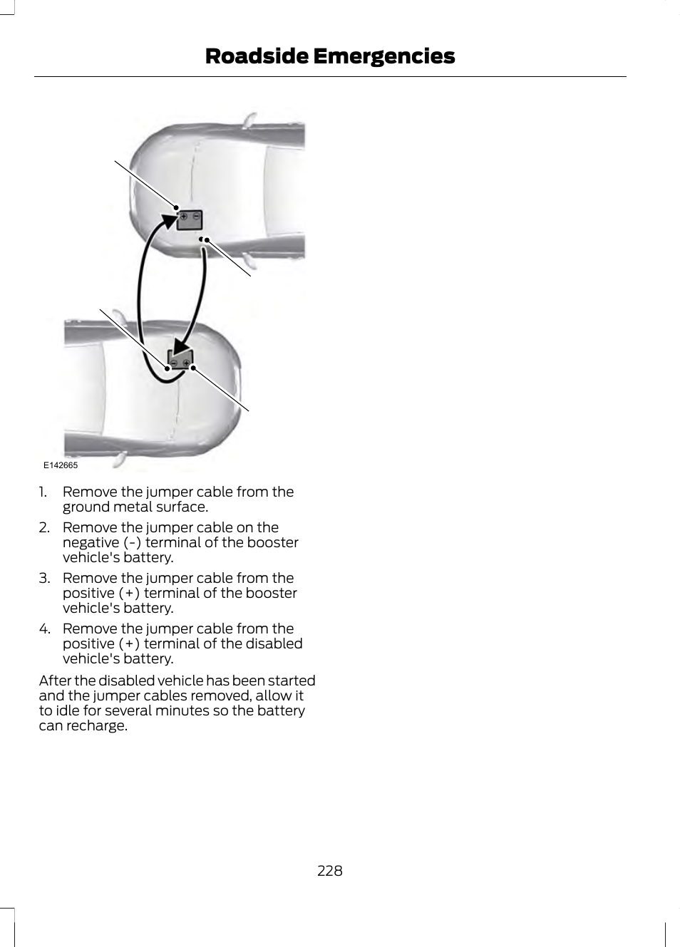 Roadside emergencies | FORD 2013 Fusion v.1 User Manual | Page 230 / 449