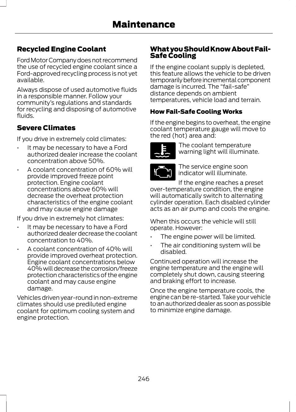 Maintenance | FORD 2013 Fusion v.1 User Manual | Page 248 / 449