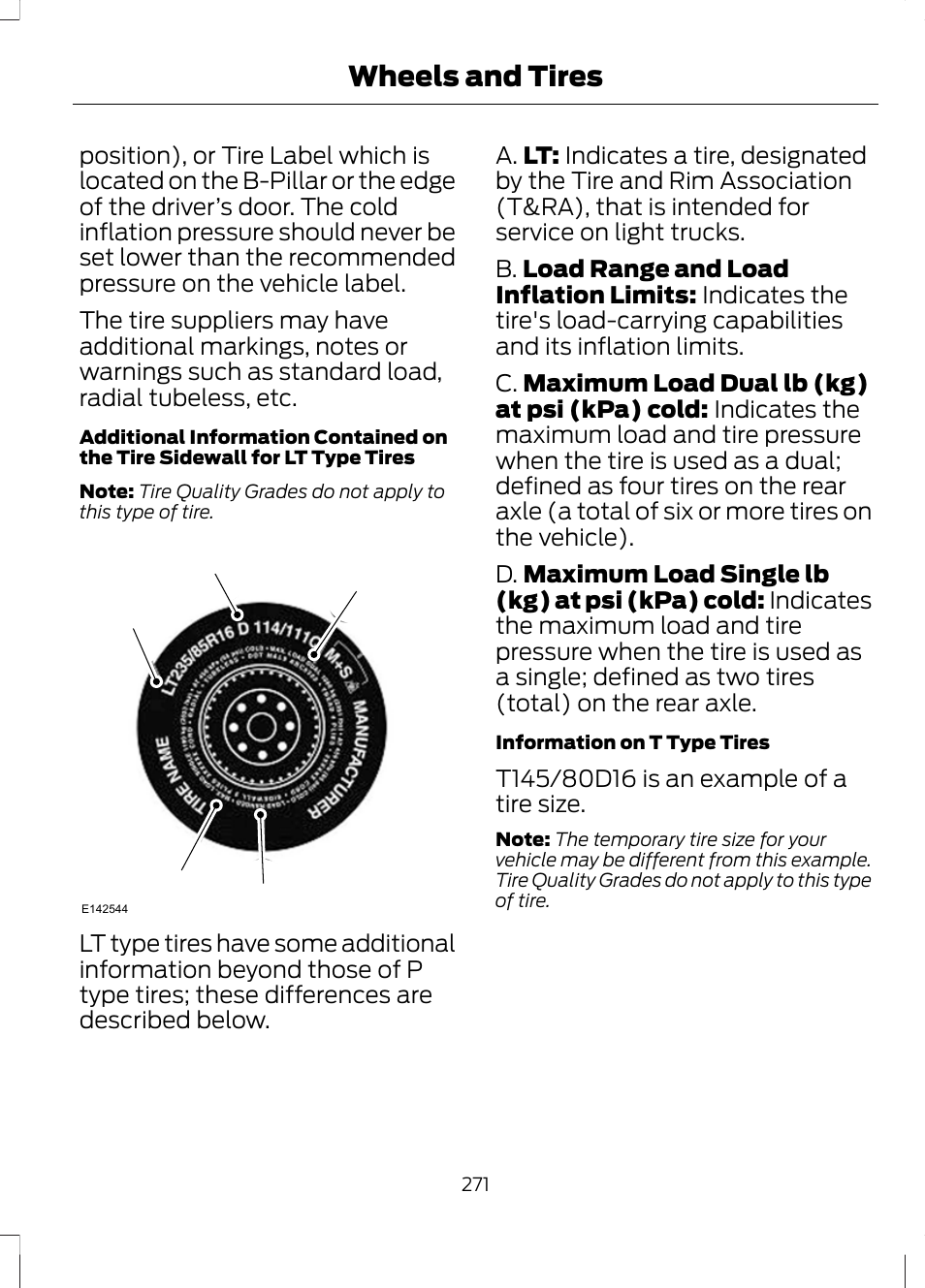 Wheels and tires | FORD 2013 Fusion v.1 User Manual | Page 273 / 449