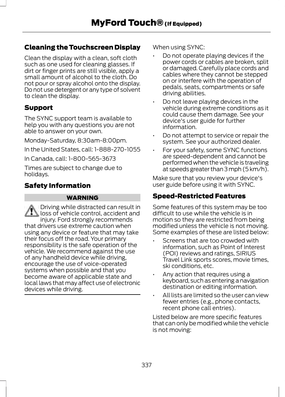 Myford touch | FORD 2013 Fusion v.1 User Manual | Page 339 / 449