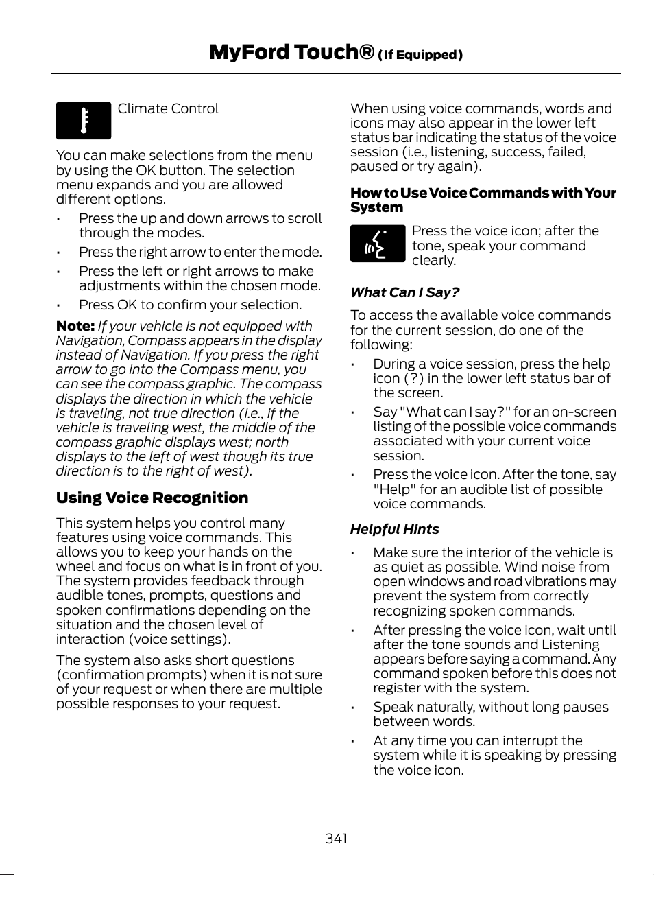 Myford touch | FORD 2013 Fusion v.1 User Manual | Page 343 / 449