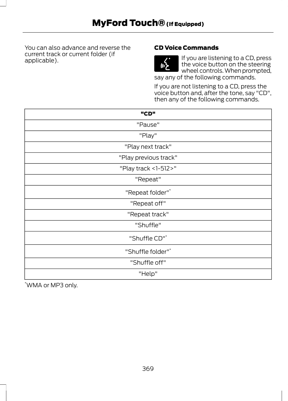 Myford touch | FORD 2013 Fusion v.1 User Manual | Page 371 / 449