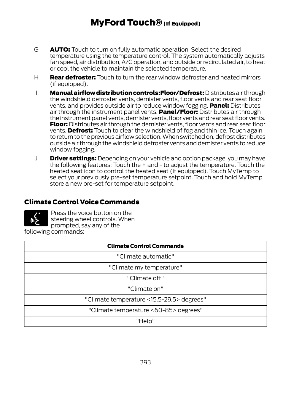 Myford touch | FORD 2013 Fusion v.1 User Manual | Page 395 / 449