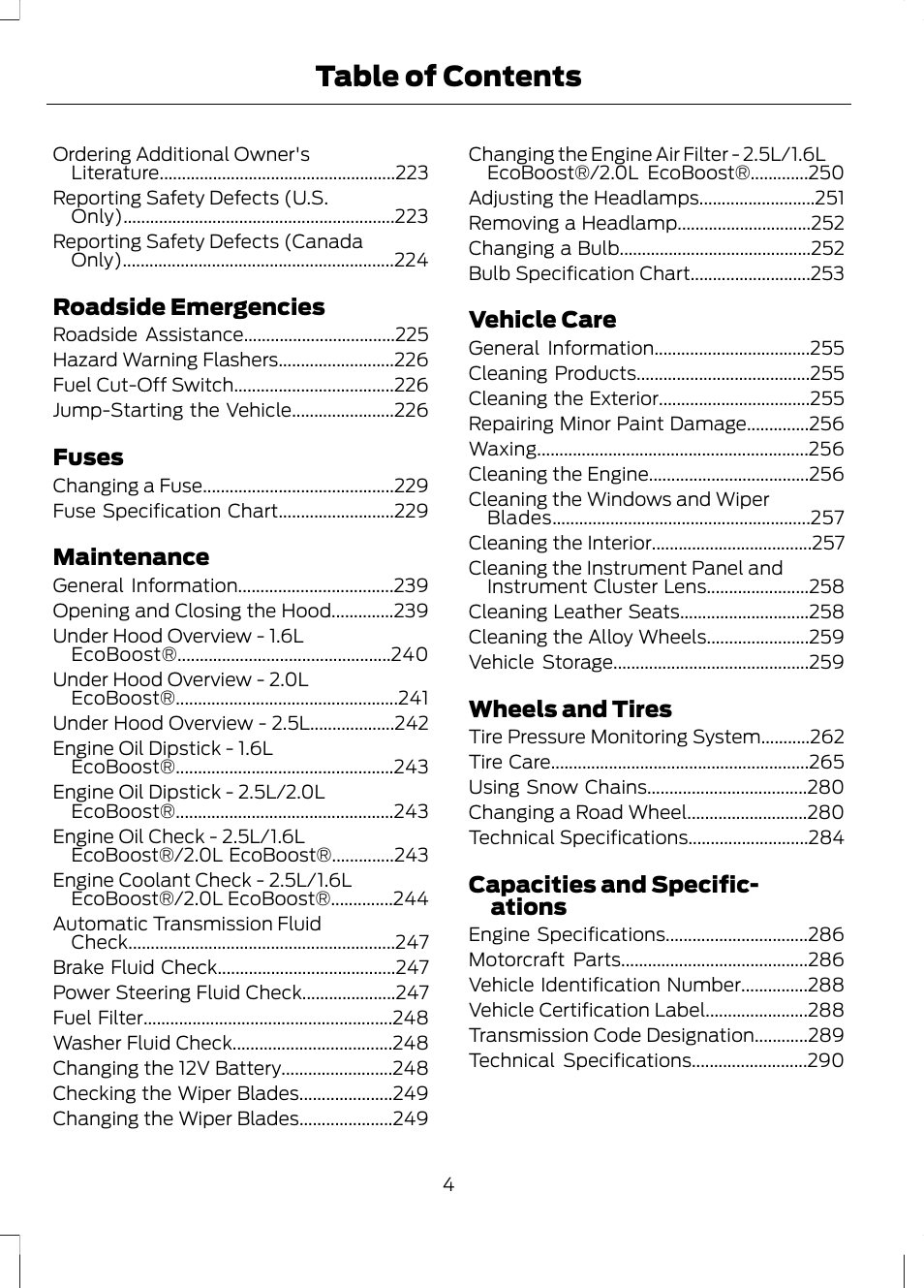 FORD 2013 Fusion v.1 User Manual | Page 6 / 449