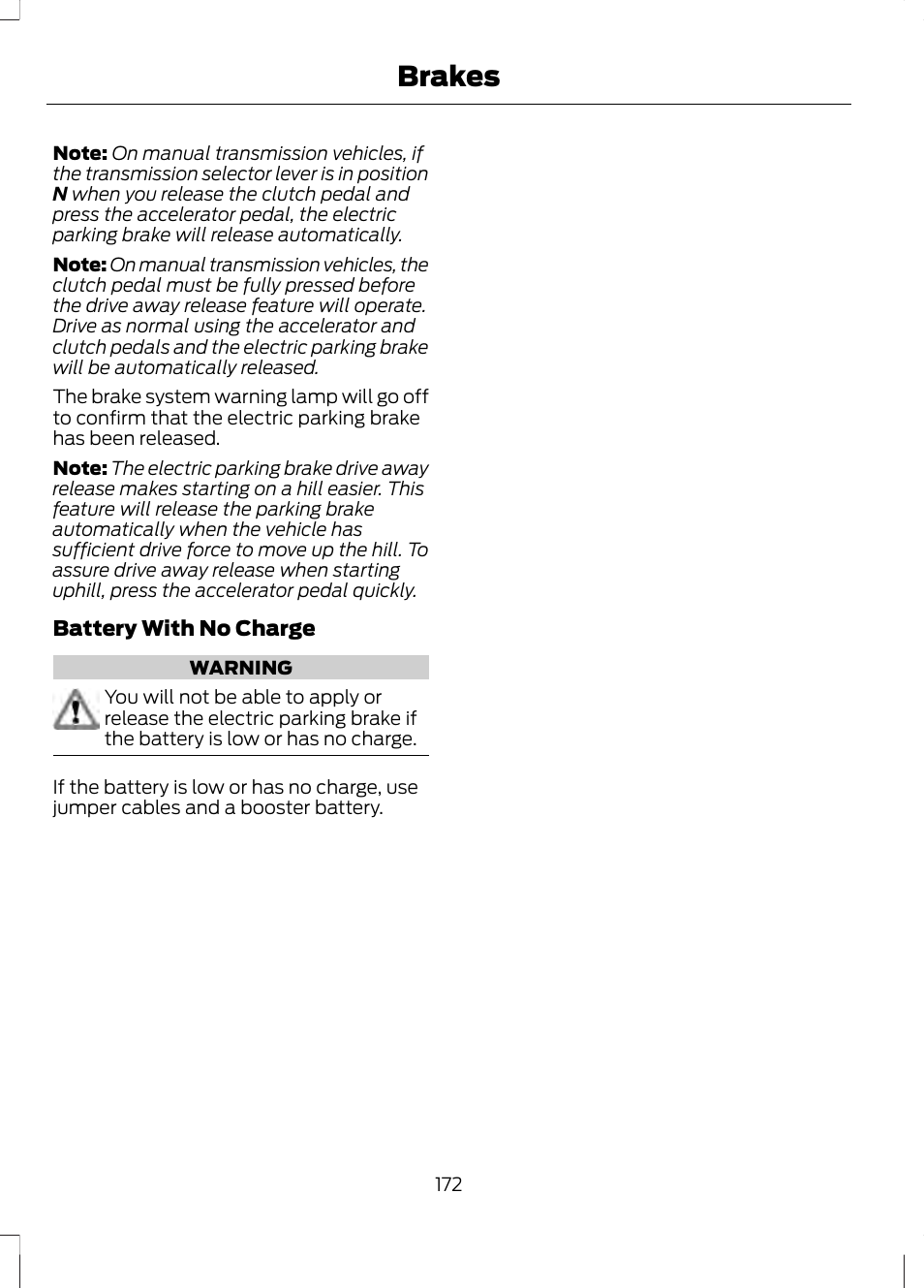 Brakes | FORD 2013 Fusion v.2 User Manual | Page 174 / 453