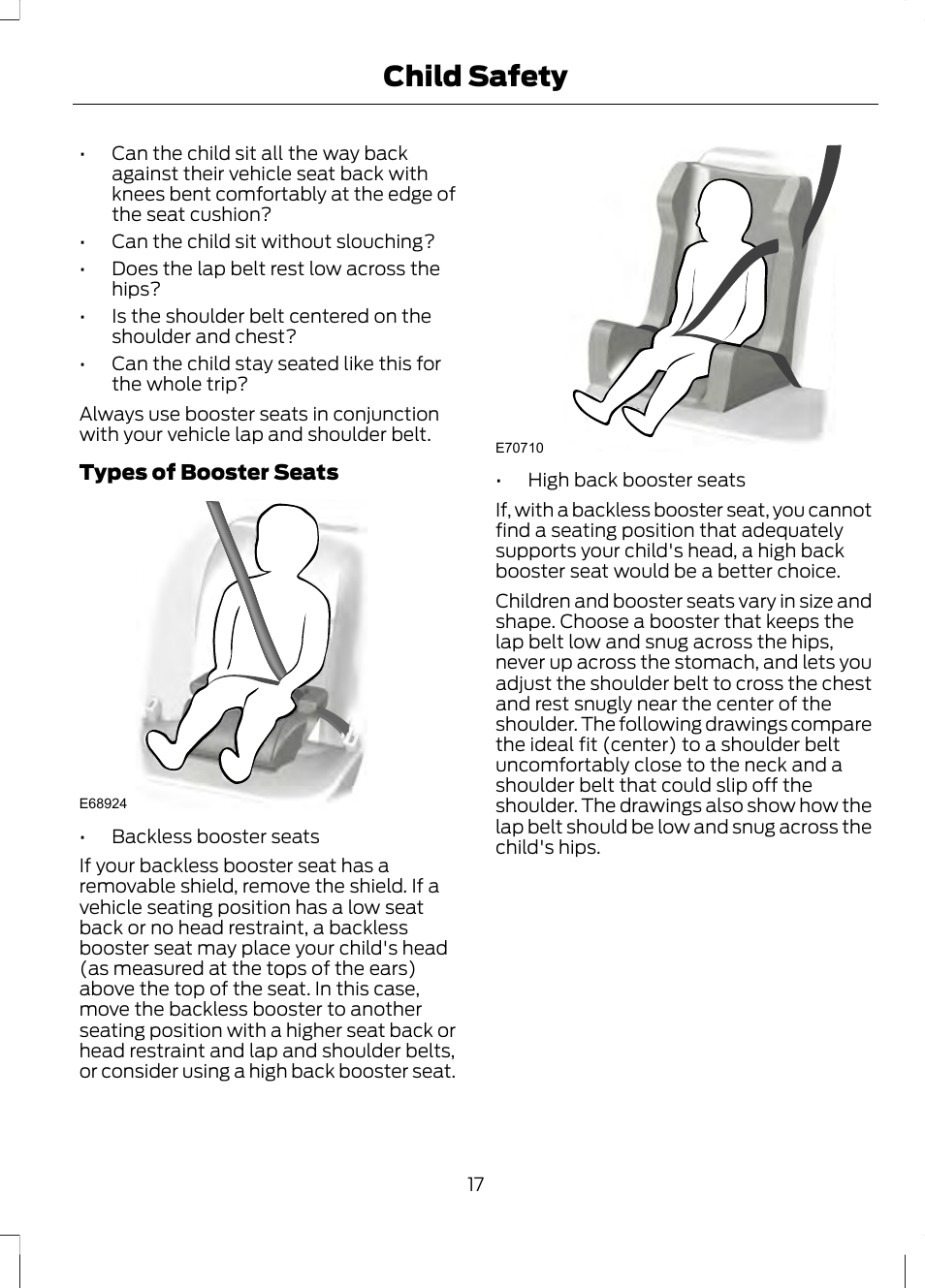 Child safety | FORD 2013 Fusion v.2 User Manual | Page 19 / 453