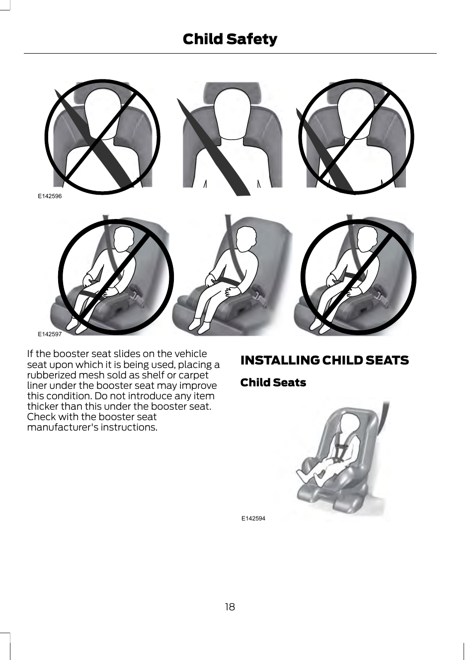 Installing child seats, Child safety | FORD 2013 Fusion v.2 User Manual | Page 20 / 453