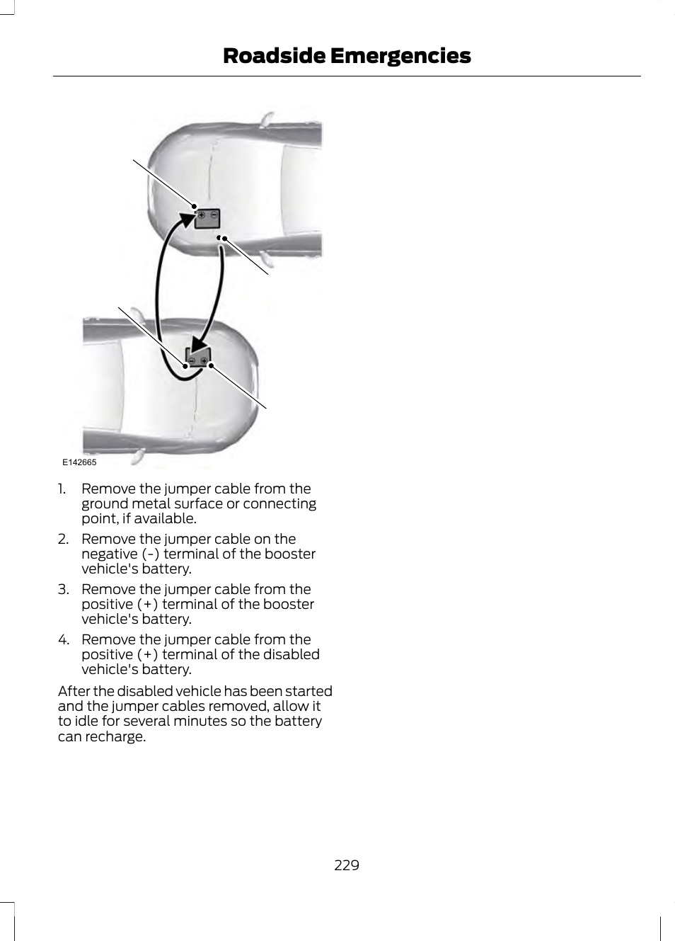 Roadside emergencies | FORD 2013 Fusion v.2 User Manual | Page 231 / 453