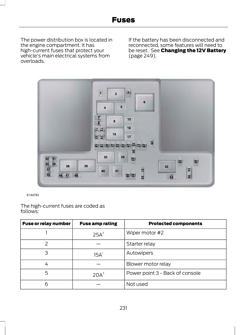 Fuses | FORD 2013 Fusion v.2 User Manual | Page 233 / 453