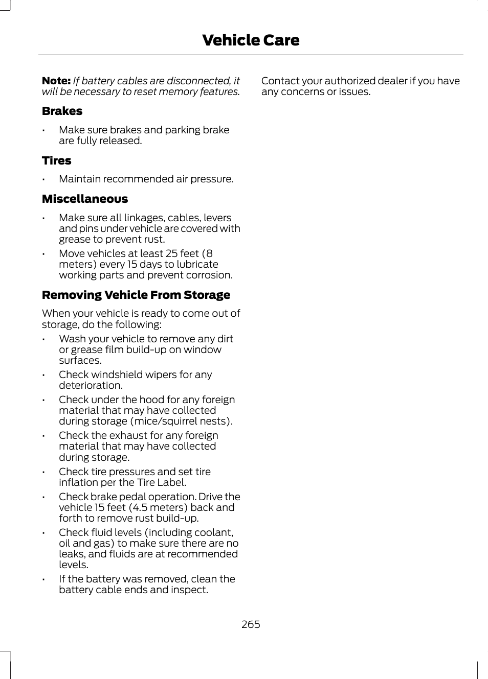 Vehicle care | FORD 2013 Fusion v.2 User Manual | Page 267 / 453