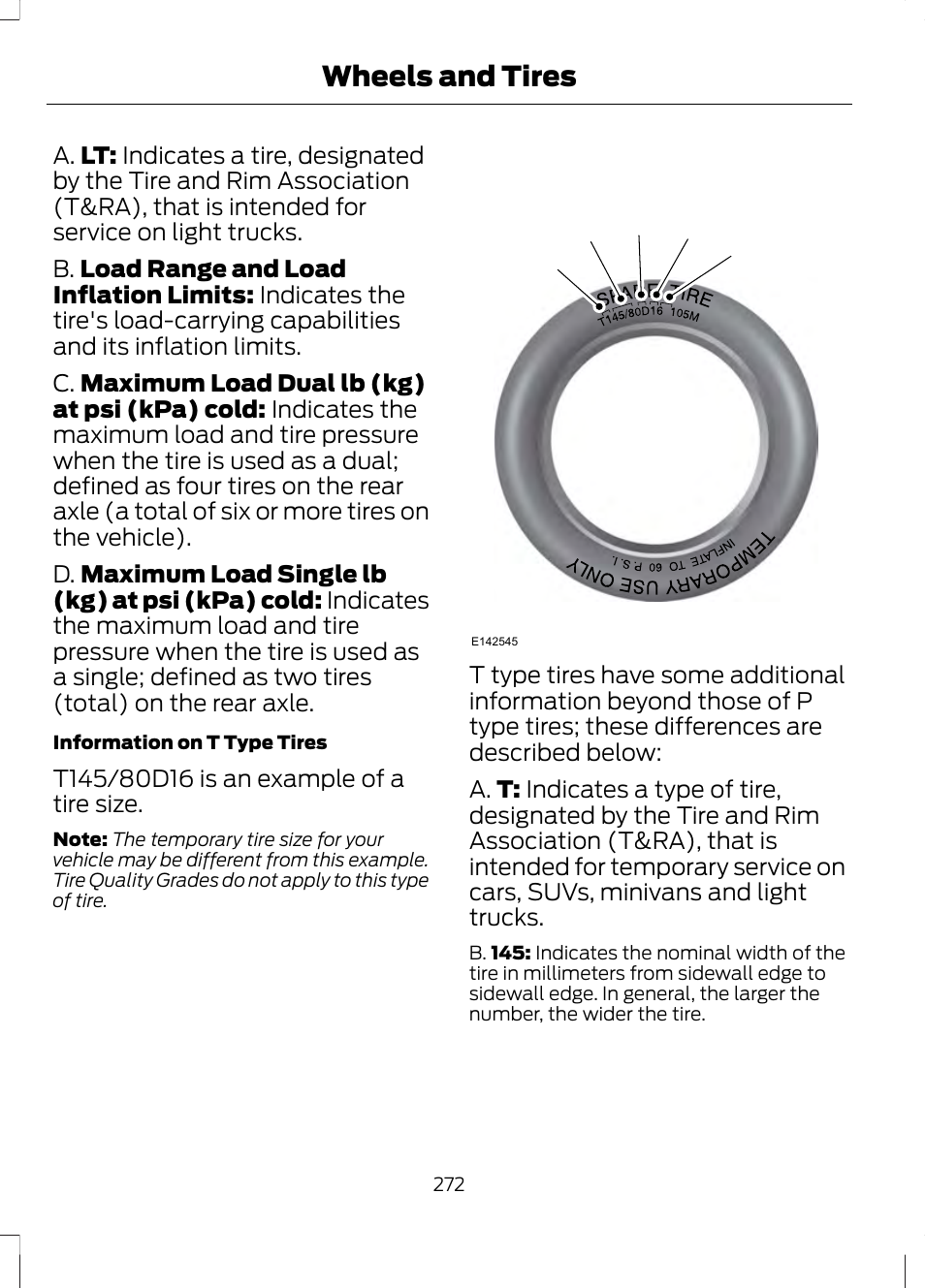 Wheels and tires | FORD 2013 Fusion v.2 User Manual | Page 274 / 453