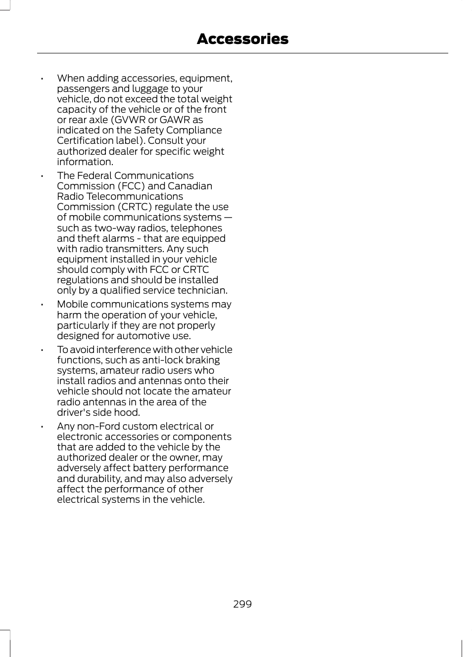 Accessories | FORD 2013 Fusion v.2 User Manual | Page 301 / 453