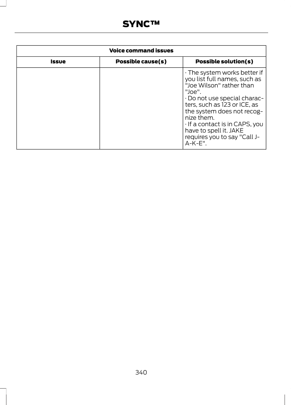 Sync | FORD 2013 Fusion v.2 User Manual | Page 342 / 453