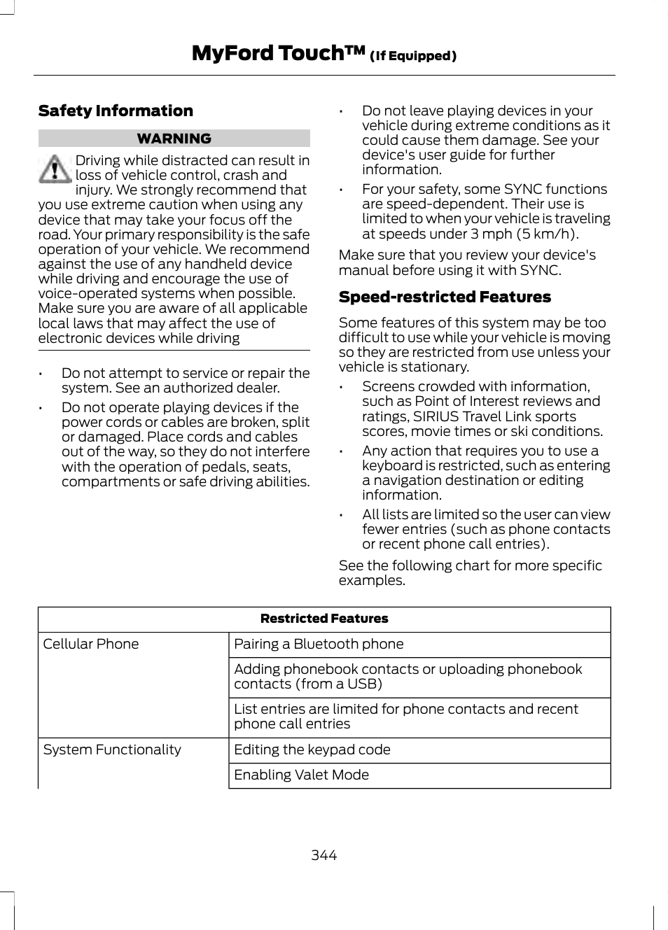 Myford touch | FORD 2013 Fusion v.2 User Manual | Page 346 / 453