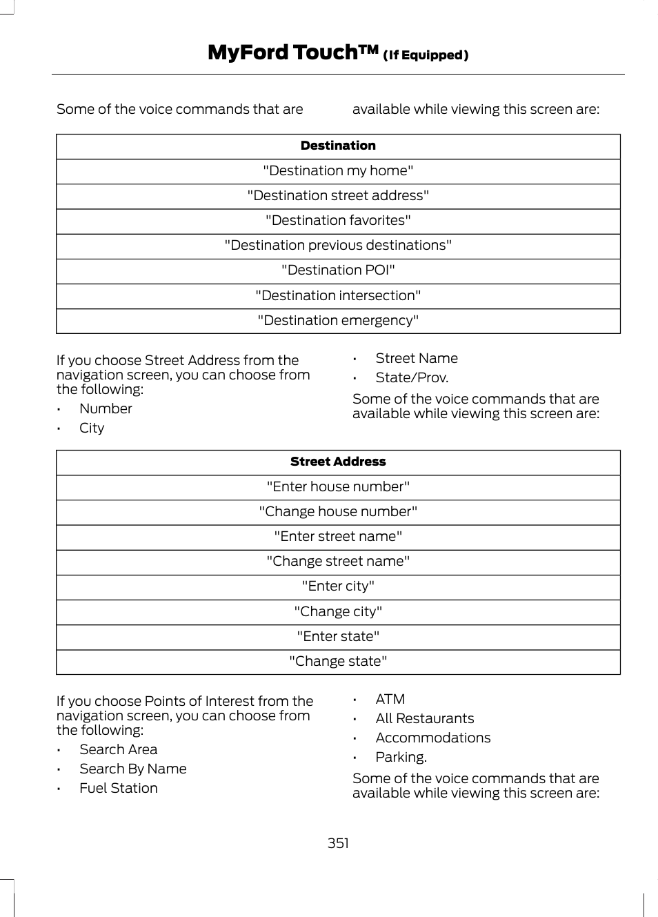 Myford touch | FORD 2013 Fusion v.2 User Manual | Page 353 / 453