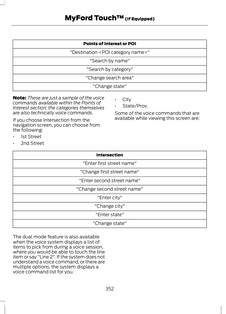 Myford touch | FORD 2013 Fusion v.2 User Manual | Page 354 / 453