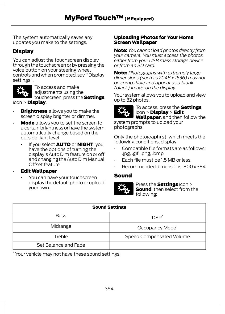 Myford touch | FORD 2013 Fusion v.2 User Manual | Page 356 / 453