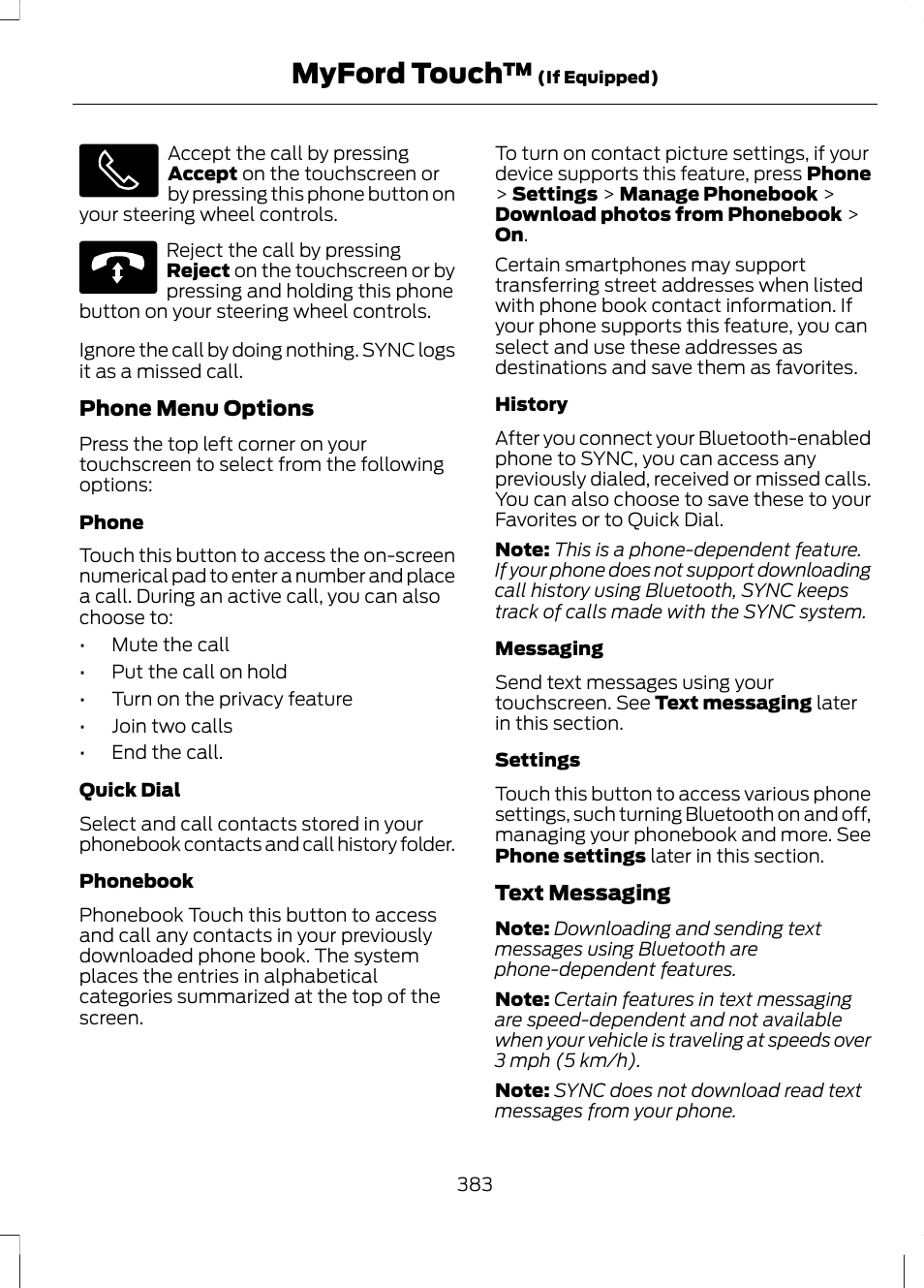 Myford touch | FORD 2013 Fusion v.2 User Manual | Page 385 / 453