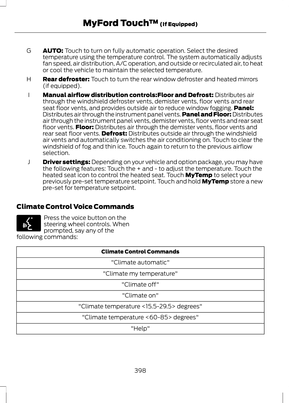 Myford touch | FORD 2013 Fusion v.2 User Manual | Page 400 / 453
