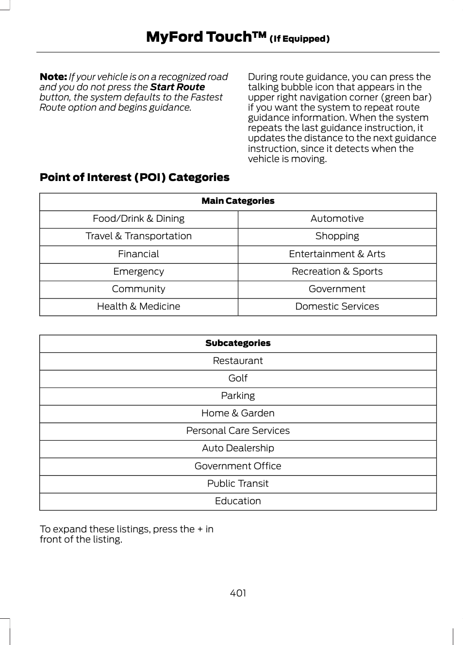 Myford touch | FORD 2013 Fusion v.2 User Manual | Page 403 / 453