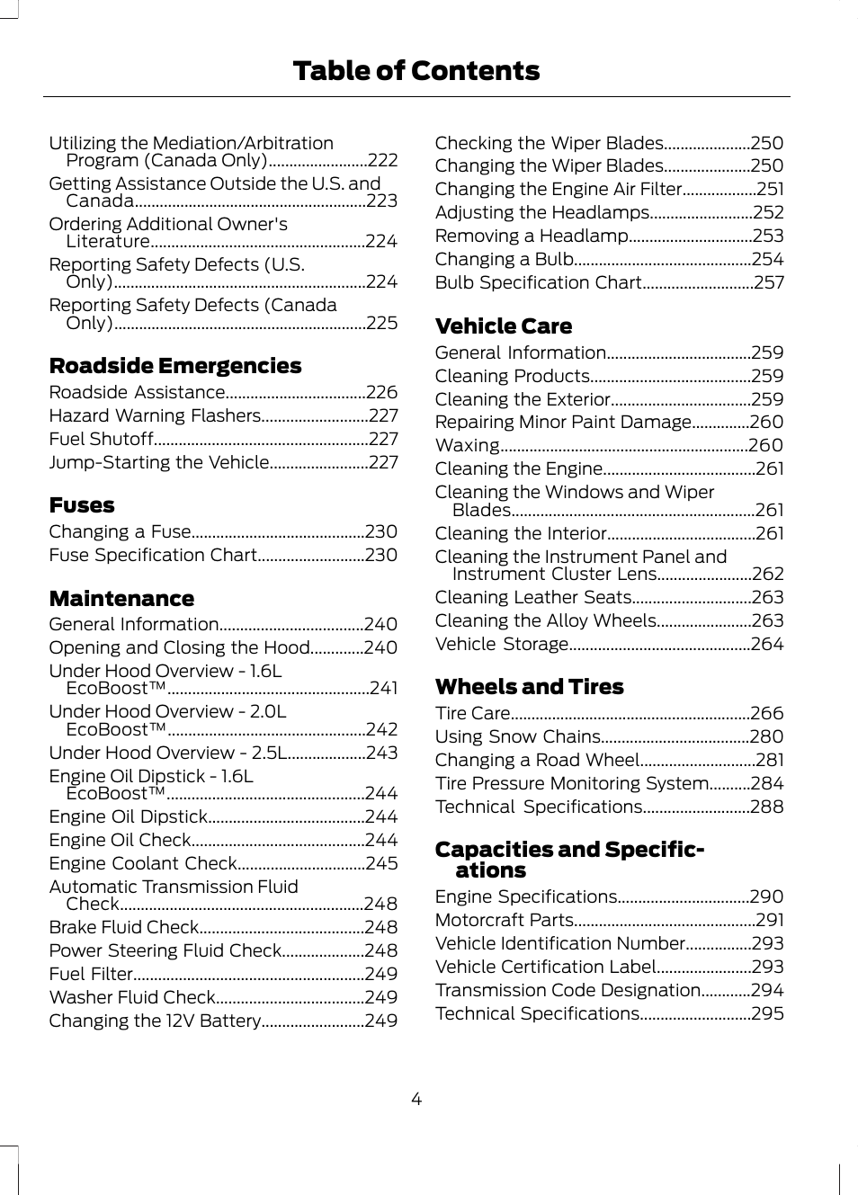 FORD 2013 Fusion v.2 User Manual | Page 6 / 453