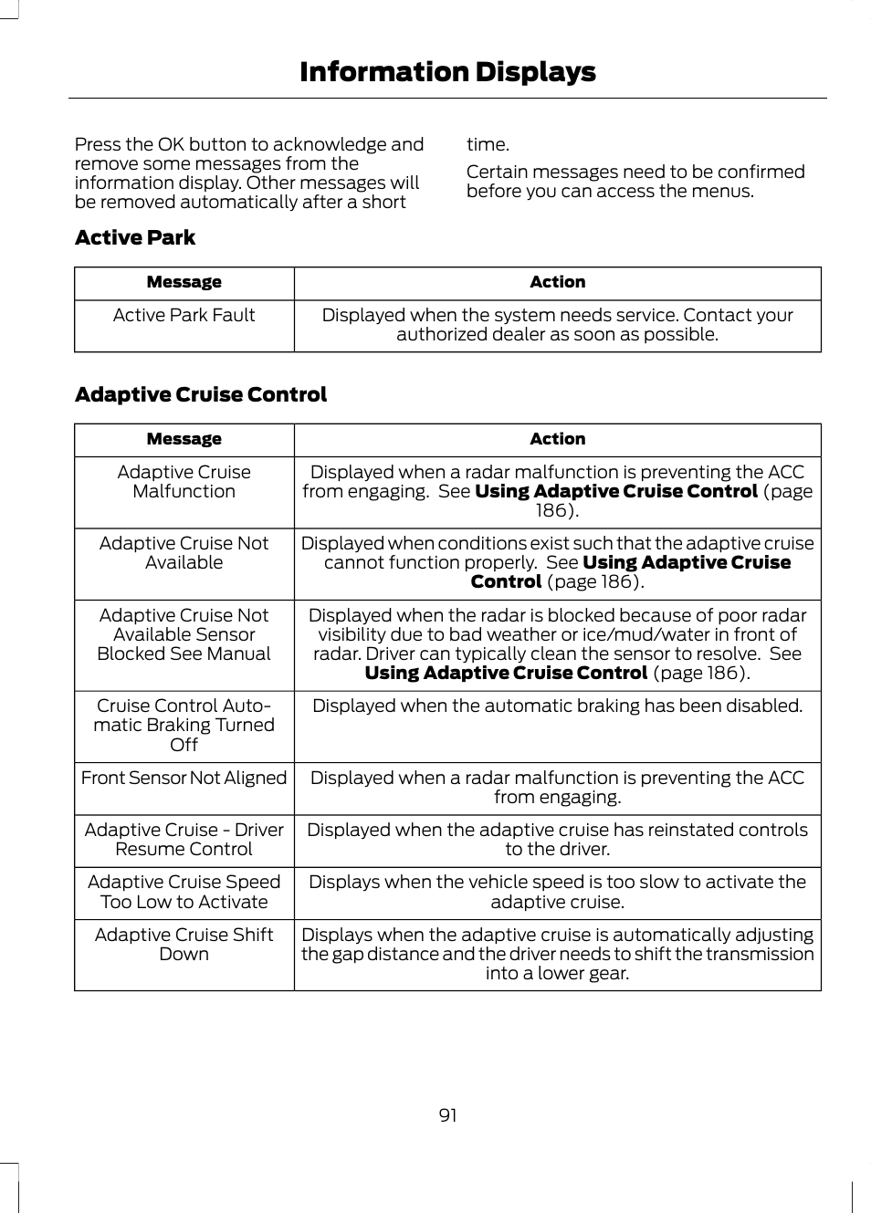 Information displays | FORD 2013 Fusion v.2 User Manual | Page 93 / 453