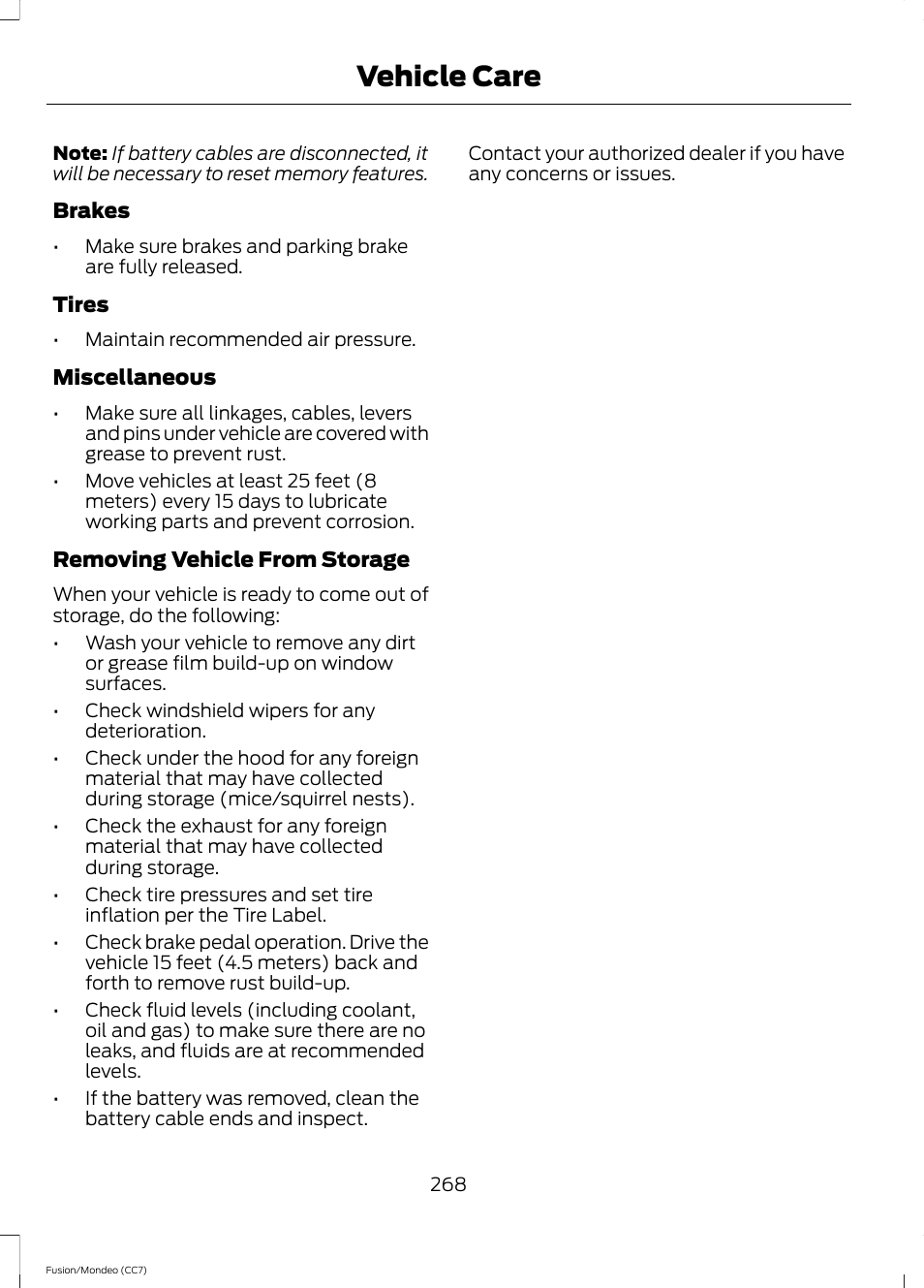 Vehicle care | FORD 2013 Fusion v.3 User Manual | Page 271 / 458