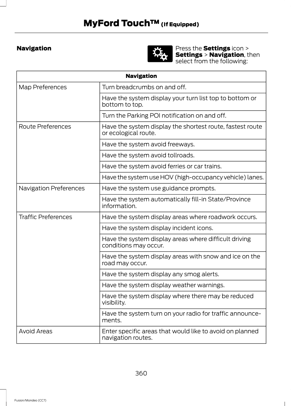 Myford touch | FORD 2013 Fusion v.3 User Manual | Page 363 / 458